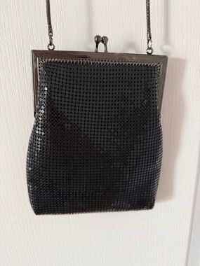 Black Sequin Mesh Wristlet Clutch